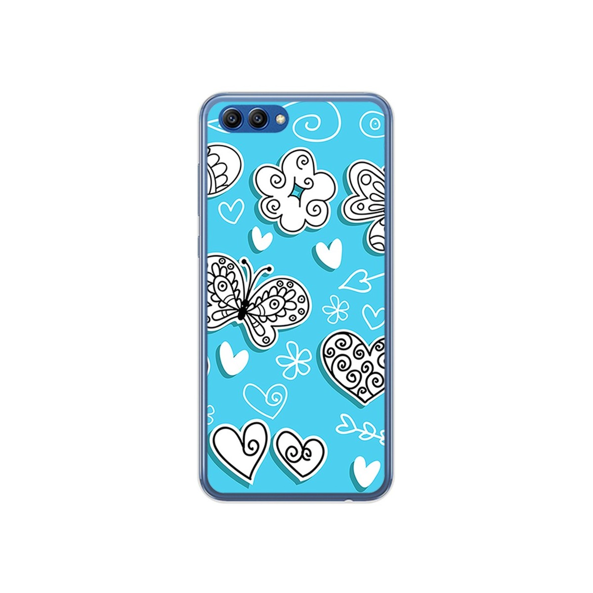 Funda Gel Tpu para Huawei Honor View 10 Diseño Mariposas Dibujos