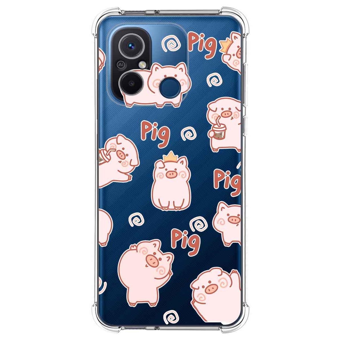 Funda Silicona Antigolpes compatible con Xiaomi Redmi 12C diseño Cerdos Dibujos
