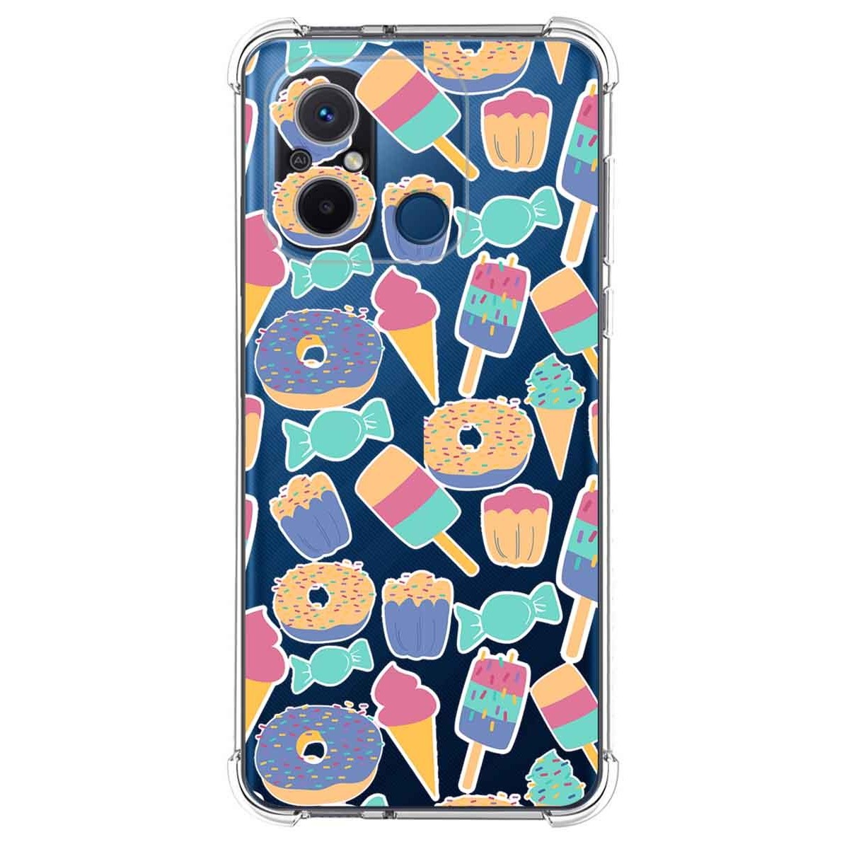 Funda Silicona Antigolpes compatible con Xiaomi Redmi 12C diseño Dulces 02 Dibujos