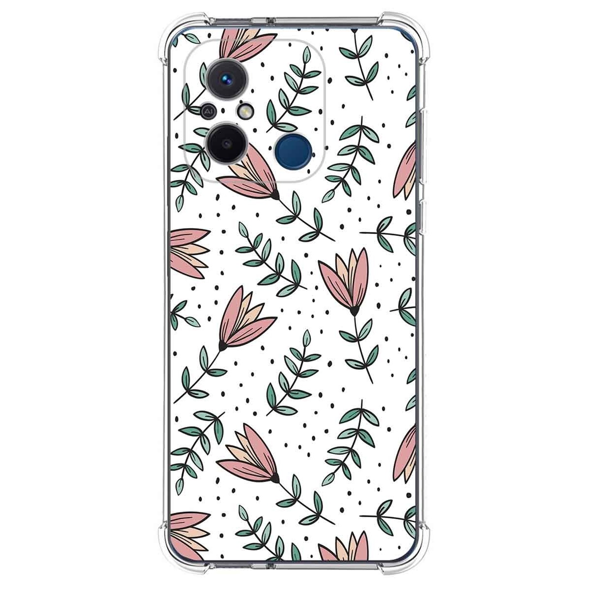 Funda Silicona Antigolpes compatible con Xiaomi Redmi 12C diseño Flores 01 Dibujos