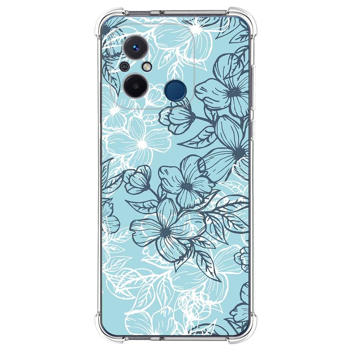 Funda Silicona Antigolpes compatible con Xiaomi Redmi 12C diseño Flores 03 Dibujos