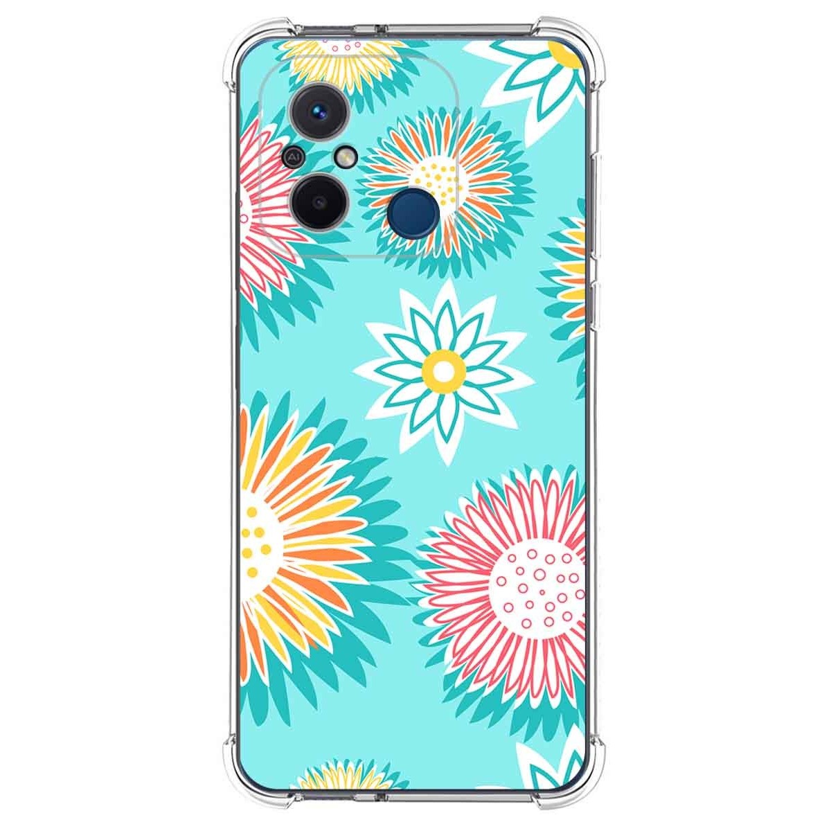 Funda Silicona Antigolpes compatible con Xiaomi Redmi 12C diseño Flores 05 Dibujos