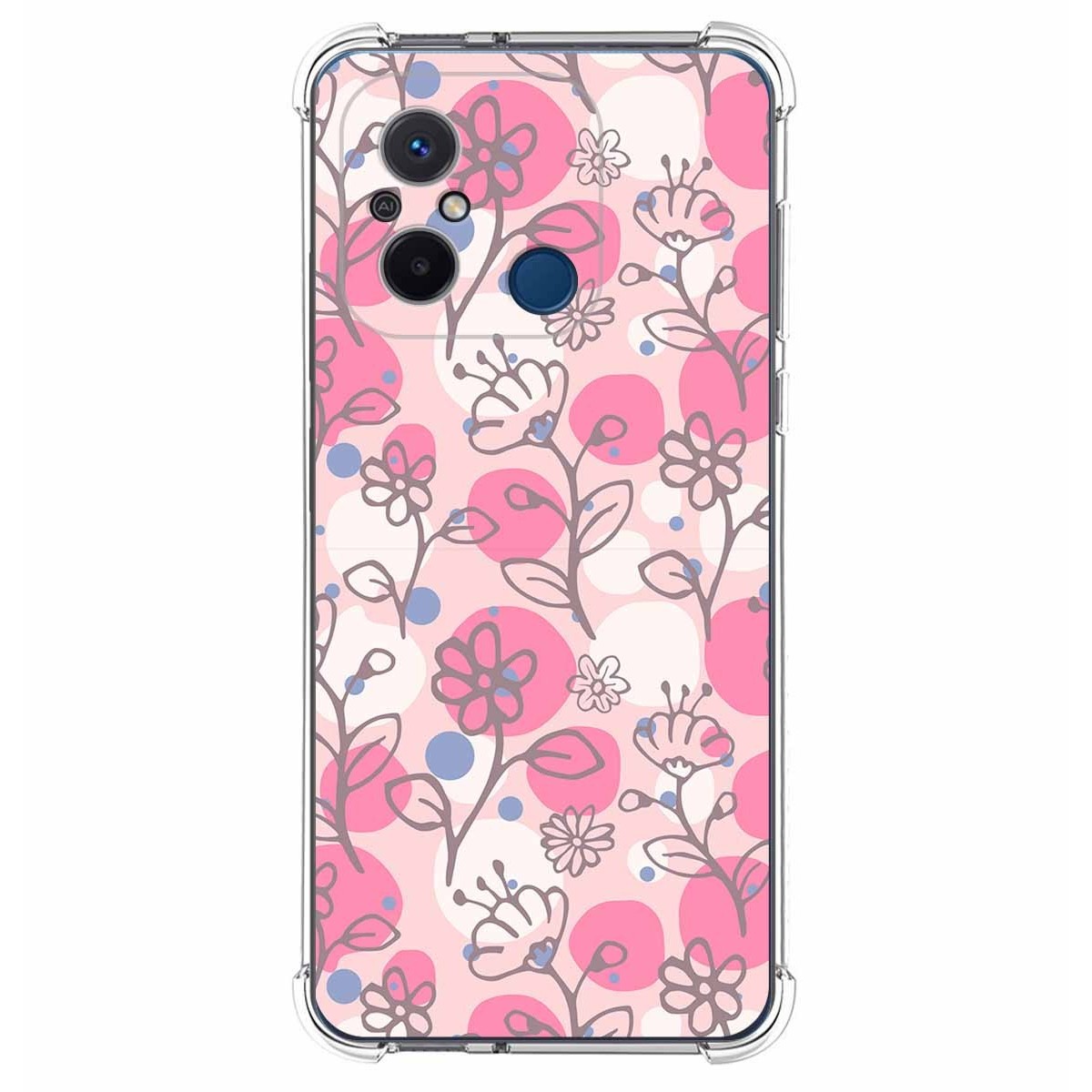 Funda Silicona Antigolpes compatible con Xiaomi Redmi 12C diseño Flores 07 Dibujos