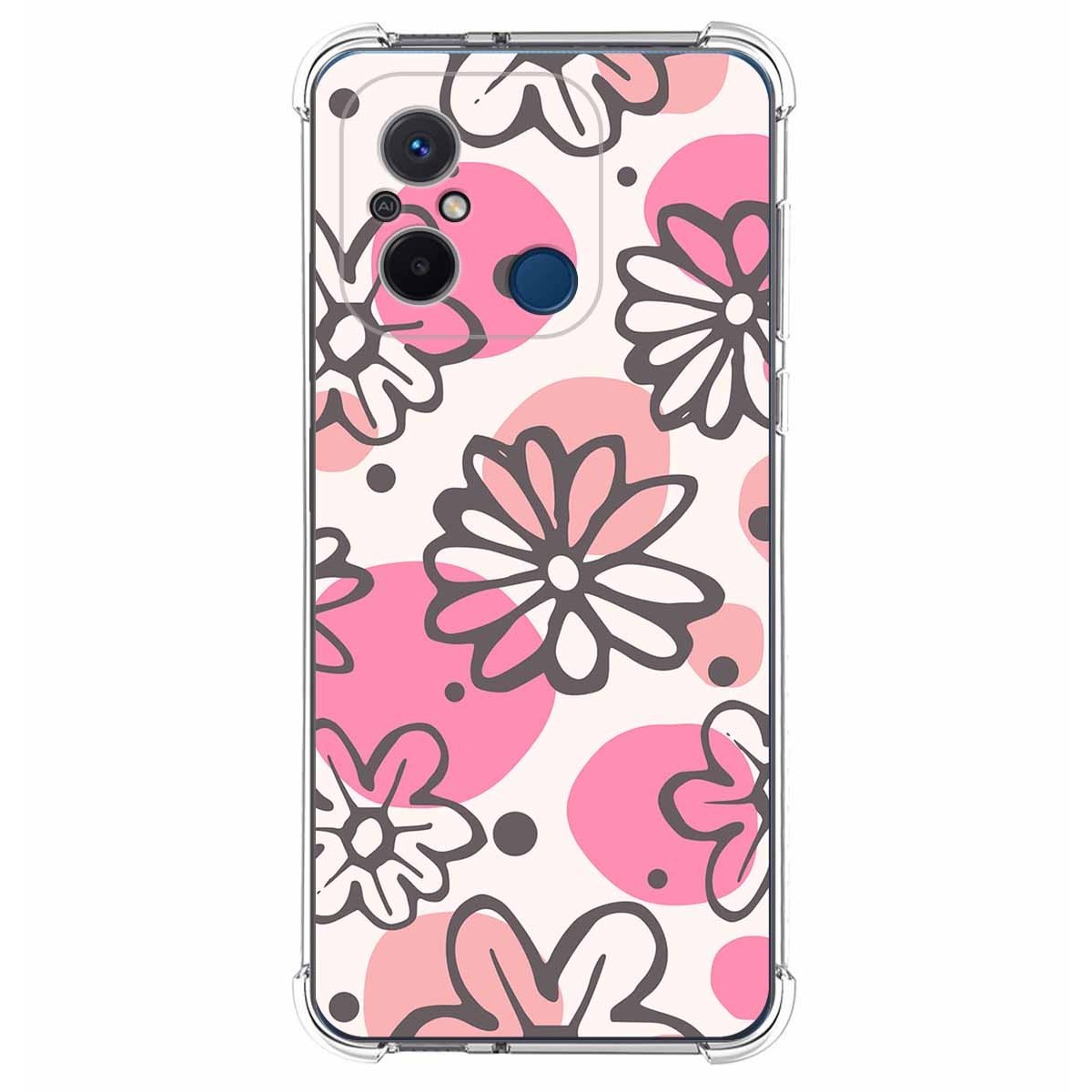Funda Silicona Antigolpes compatible con Xiaomi Redmi 12C diseño Flores 09 Dibujos