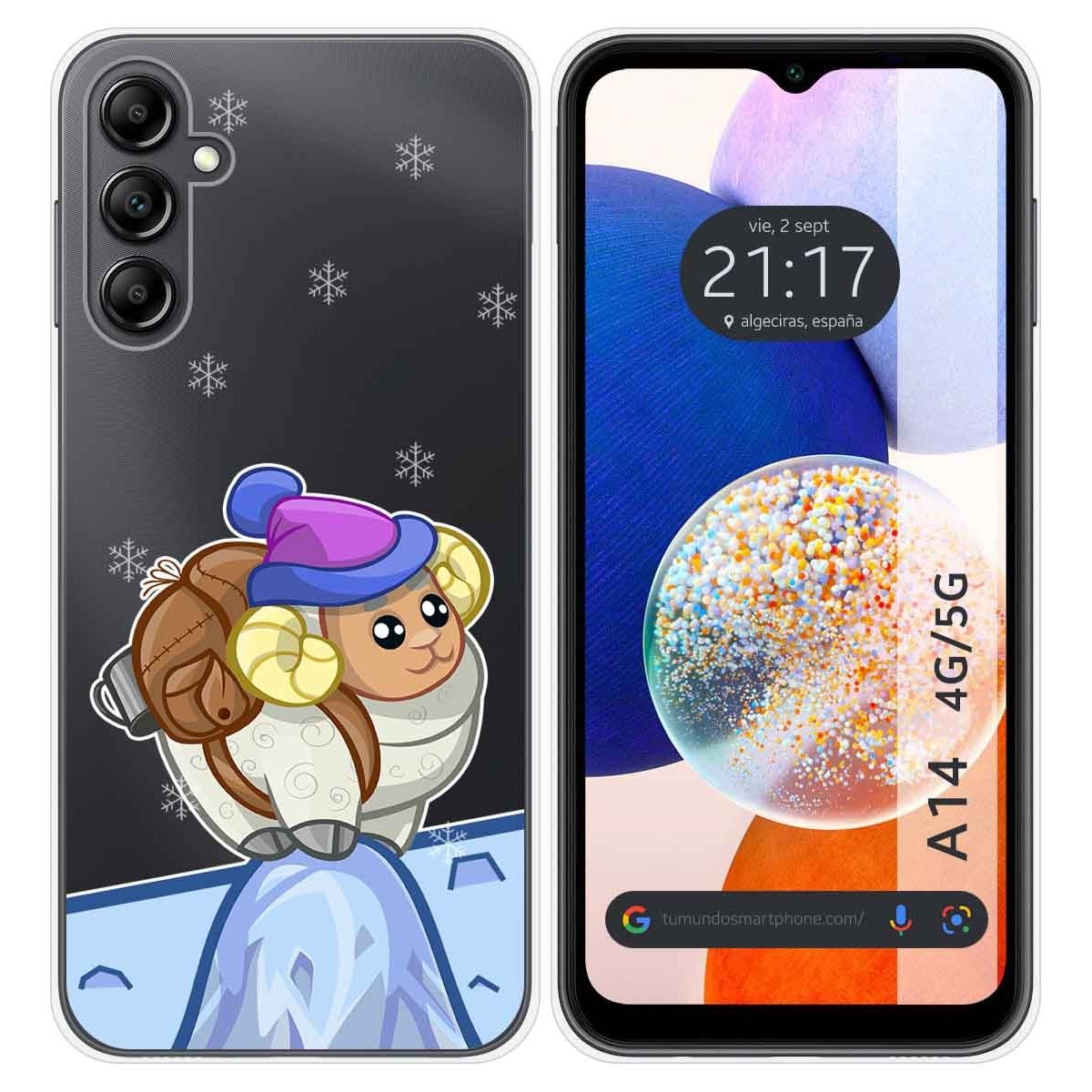 Funda Silicona Transparente para Samsung Galaxy A14 4G / 5G diseño Cabra Dibujos