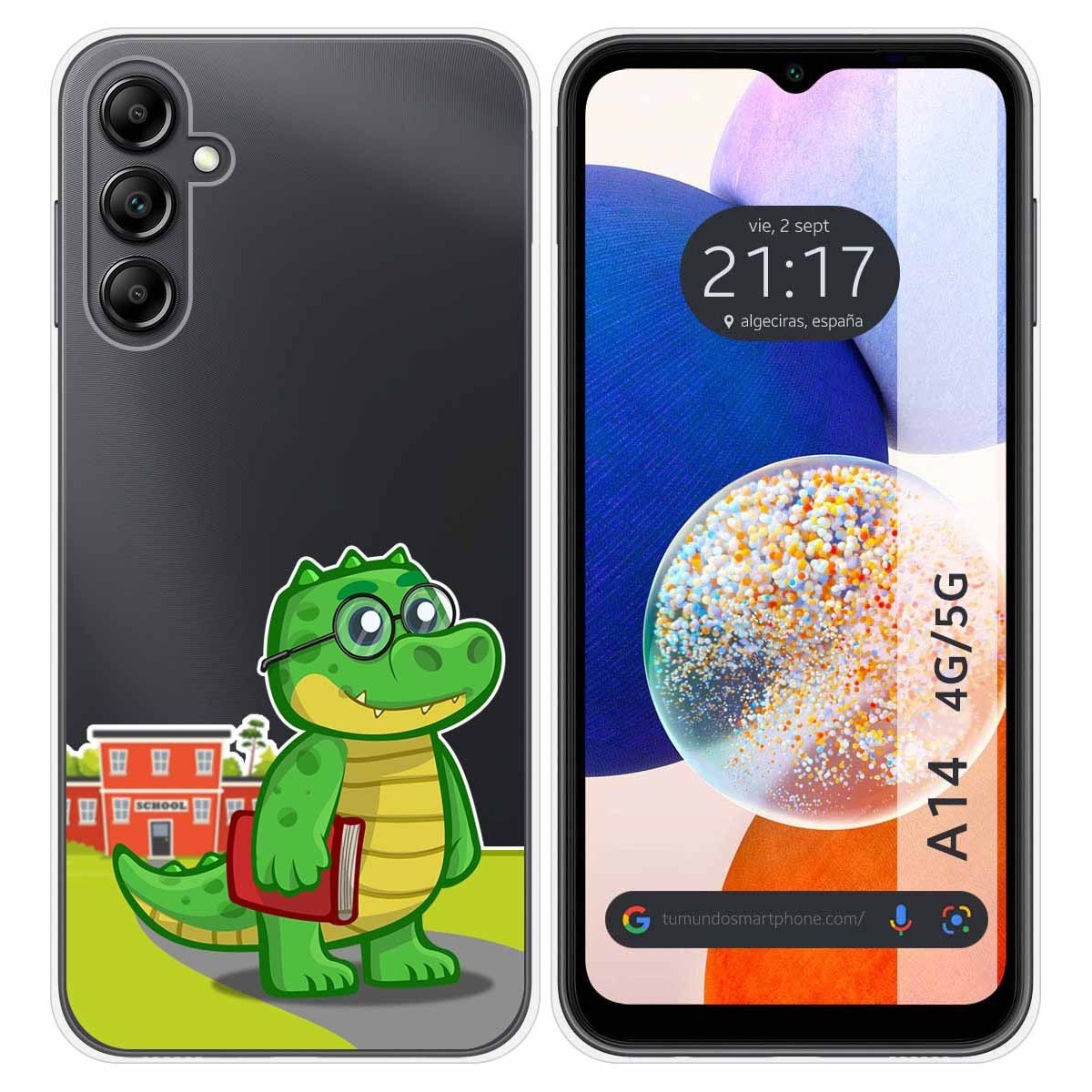 Funda Silicona Transparente para Samsung Galaxy A14 4G / 5G diseño Coco Dibujos
