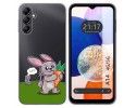 Funda Silicona Transparente para Samsung Galaxy A14 4G / 5G diseño Conejo Dibujos