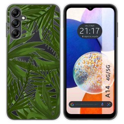 Funda Silicona Transparente para Samsung Galaxy A14 4G / 5G diseño Jungla Dibujos