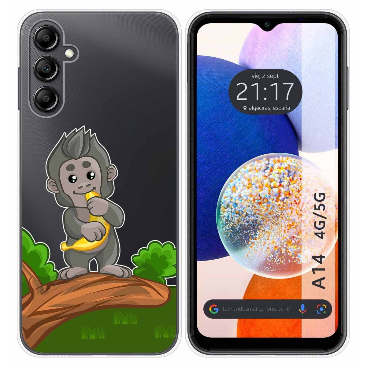 Funda Silicona Transparente para Samsung Galaxy A14 4G / 5G diseño Mono Dibujos