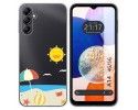 Funda Silicona Transparente para Samsung Galaxy A14 4G / 5G diseño Playa Dibujos