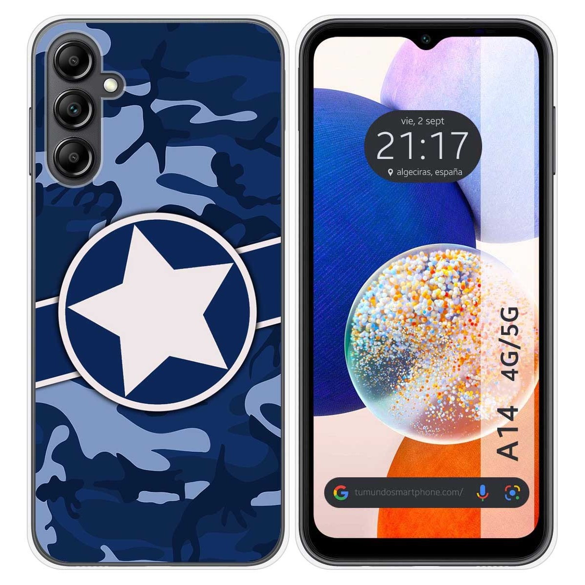 Funda Silicona para Samsung Galaxy A14 4G / 5G diseño Camuflaje 03 Dibujos