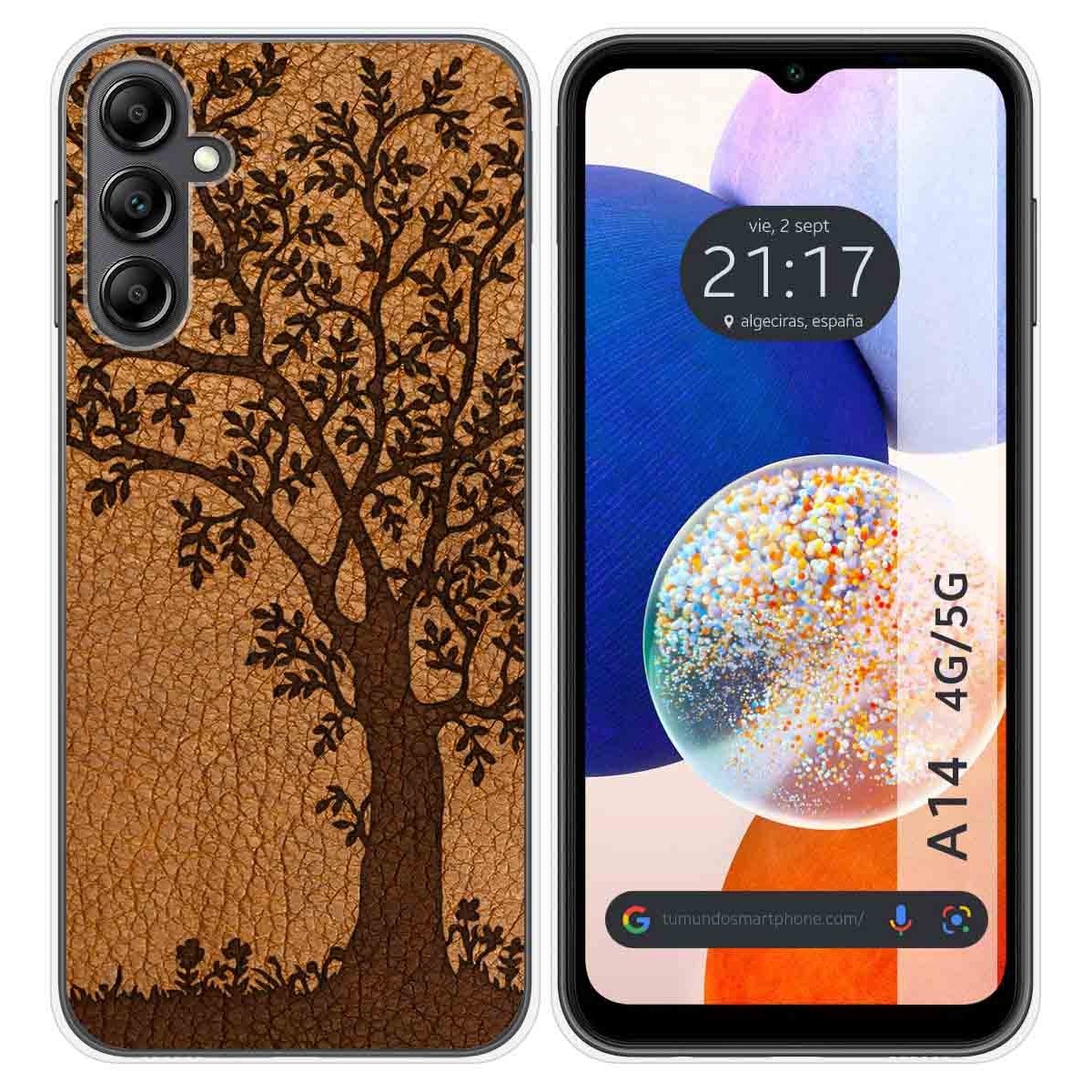 Funda Silicona para Samsung Galaxy A14 4G / 5G diseño Cuero 03 Dibujos
