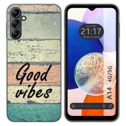 Funda Silicona para Samsung Galaxy A14 4G / 5G diseño Madera 01 Dibujos