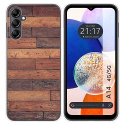 Funda Silicona para Samsung Galaxy A14 4G / 5G diseño Madera 03 Dibujos