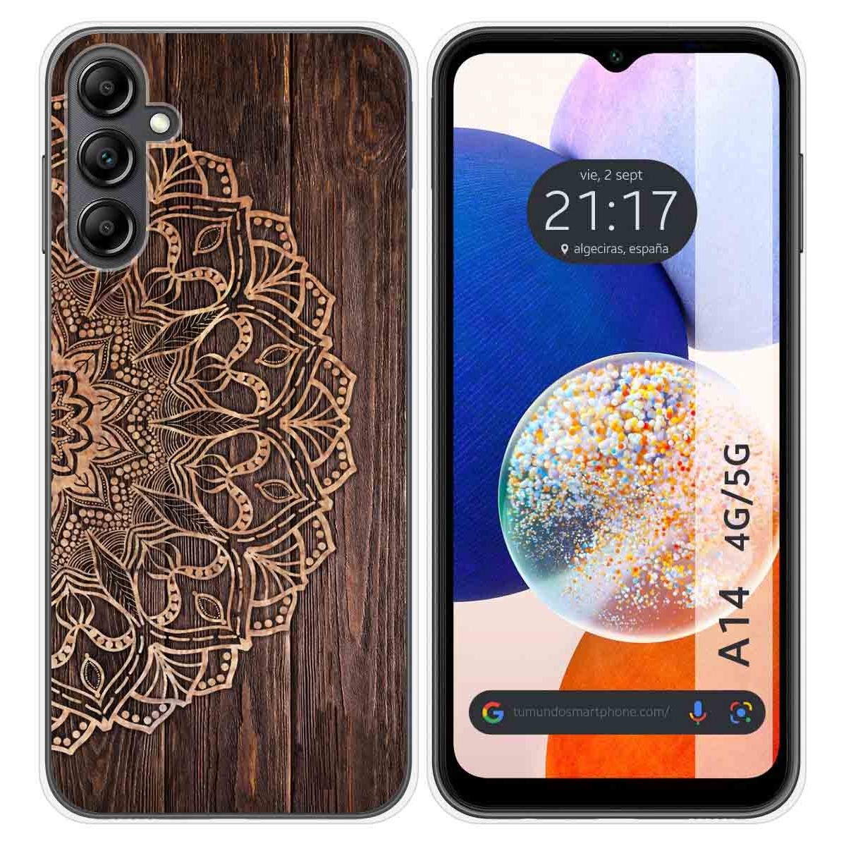 Funda Silicona para Samsung Galaxy A14 4G / 5G diseño Madera 06 Dibujos