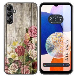 Funda Silicona para Samsung Galaxy A14 4G / 5G diseño Madera 08 Dibujos