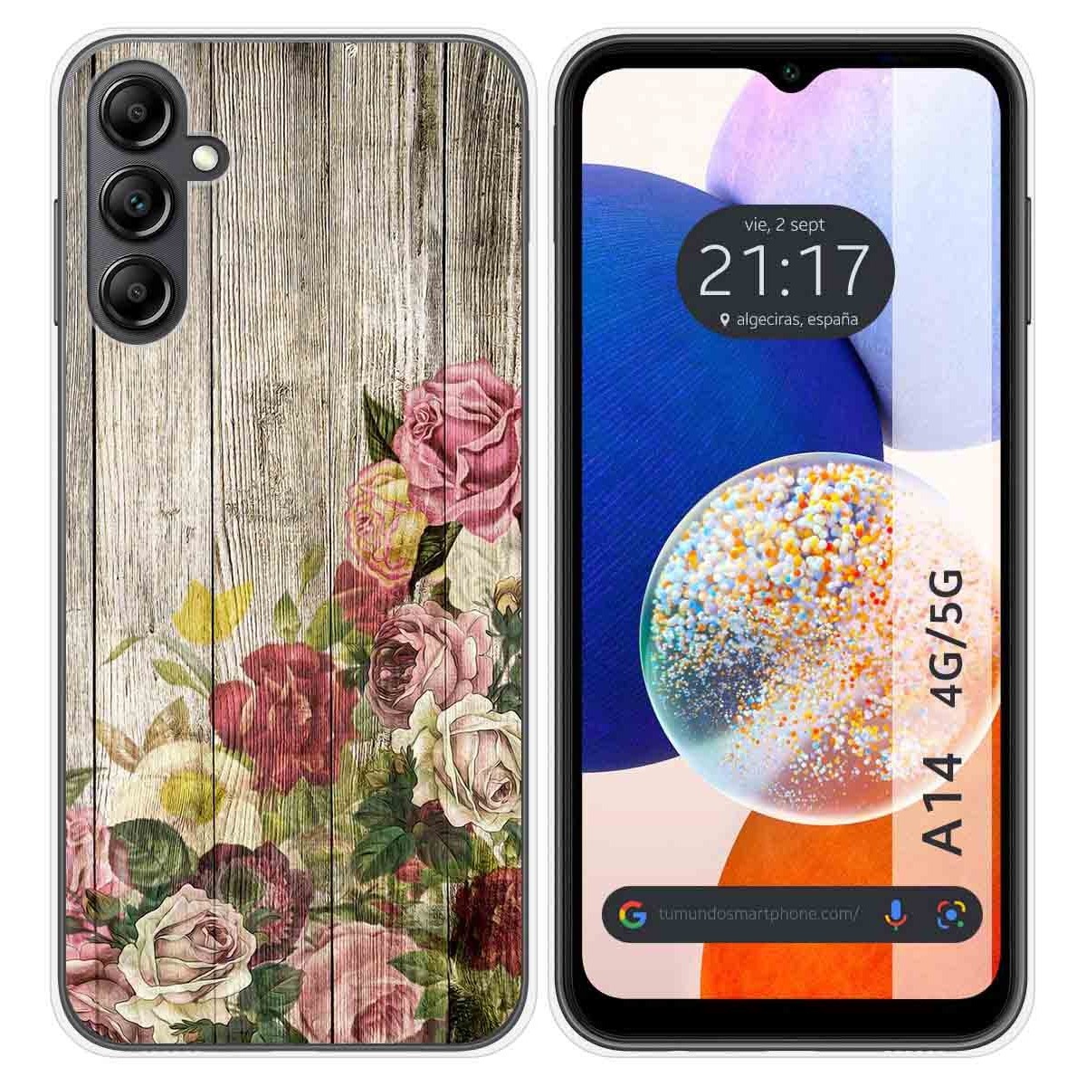 Funda Silicona para Samsung Galaxy A14 4G / 5G diseño Madera 08 Dibujos