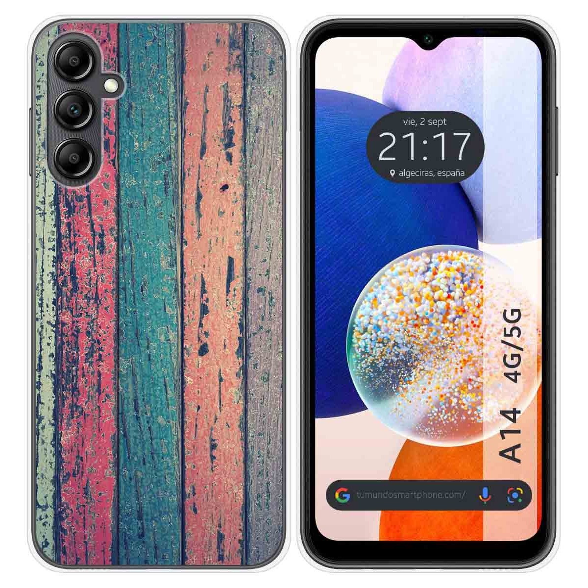Funda Silicona para Samsung Galaxy A14 4G / 5G diseño Madera 10 Dibujos