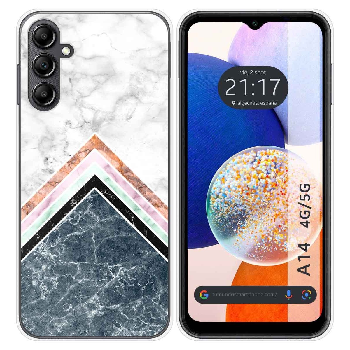 Funda Silicona para Samsung Galaxy A14 4G / 5G diseño Mármol 05 Dibujos