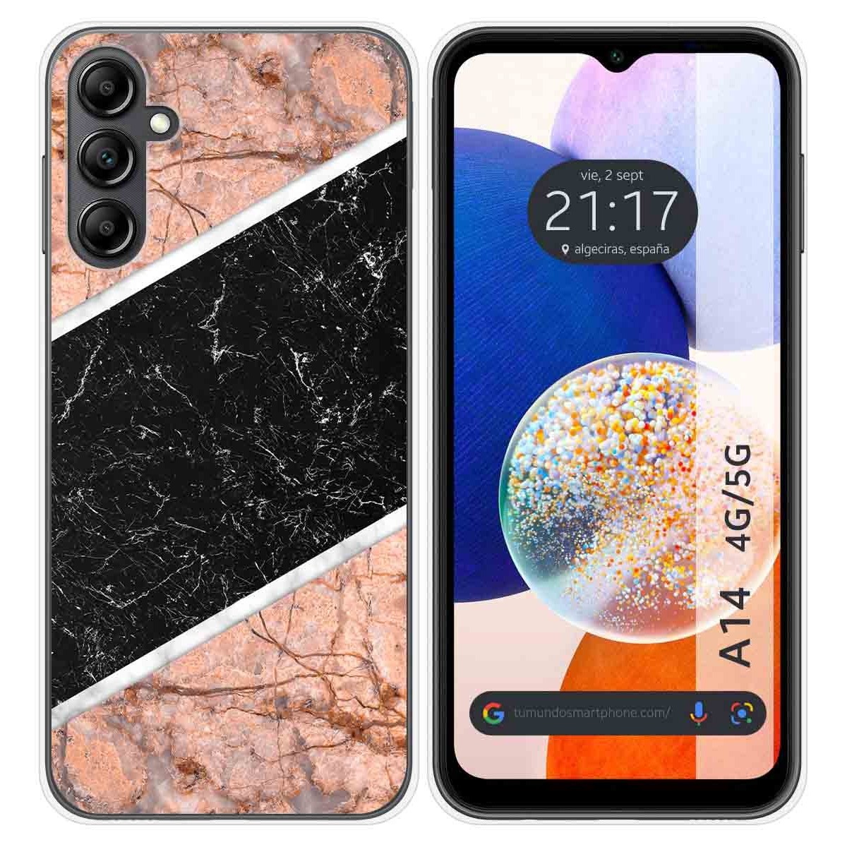 Funda Silicona para Samsung Galaxy A14 4G / 5G diseño Mármol 07 Dibujos