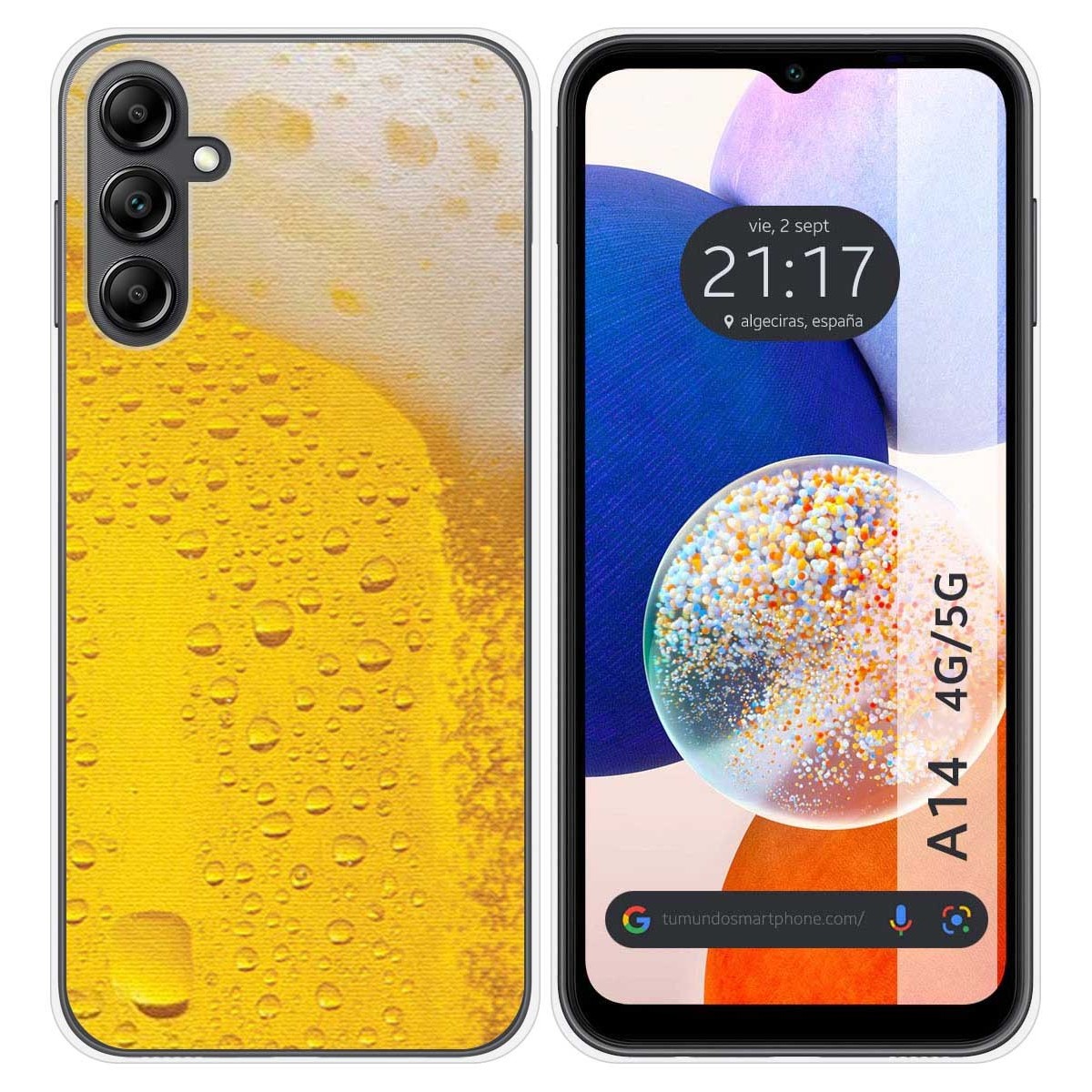 Funda Silicona para Samsung Galaxy A14 4G / 5G diseño Cerveza Dibujos