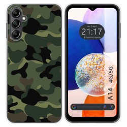 Funda Silicona para Samsung Galaxy A14 4G / 5G diseño Camuflaje Dibujos