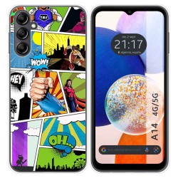 Funda Silicona para Samsung Galaxy A14 4G / 5G diseño Comic Dibujos