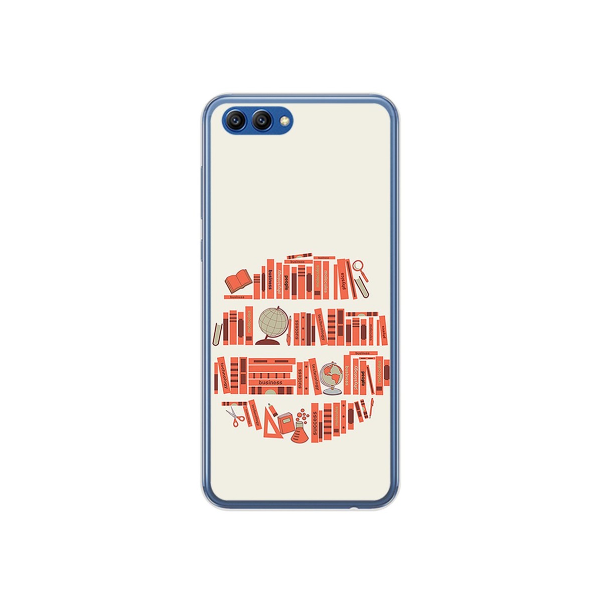 Funda Gel Tpu para Huawei Honor View 10 Diseño Mundo Libro Dibujos