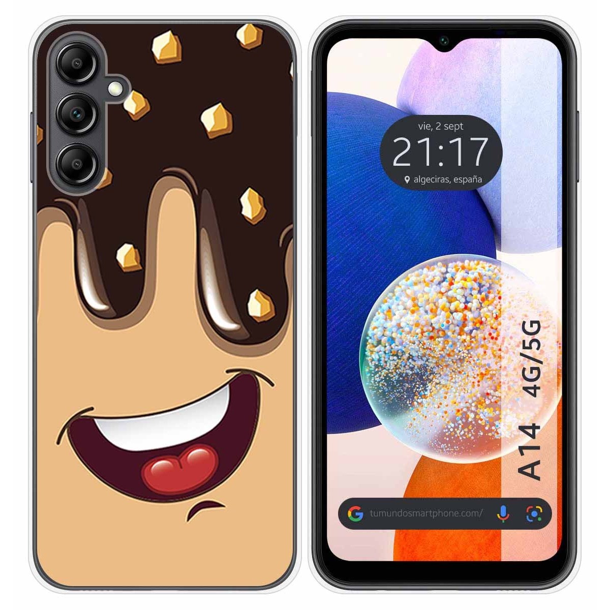 Funda Silicona para Samsung Galaxy A14 4G / 5G diseño Helado Chocolate Dibujos