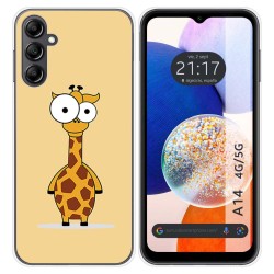 Funda Silicona para Samsung Galaxy A14 4G / 5G diseño Jirafa Dibujos