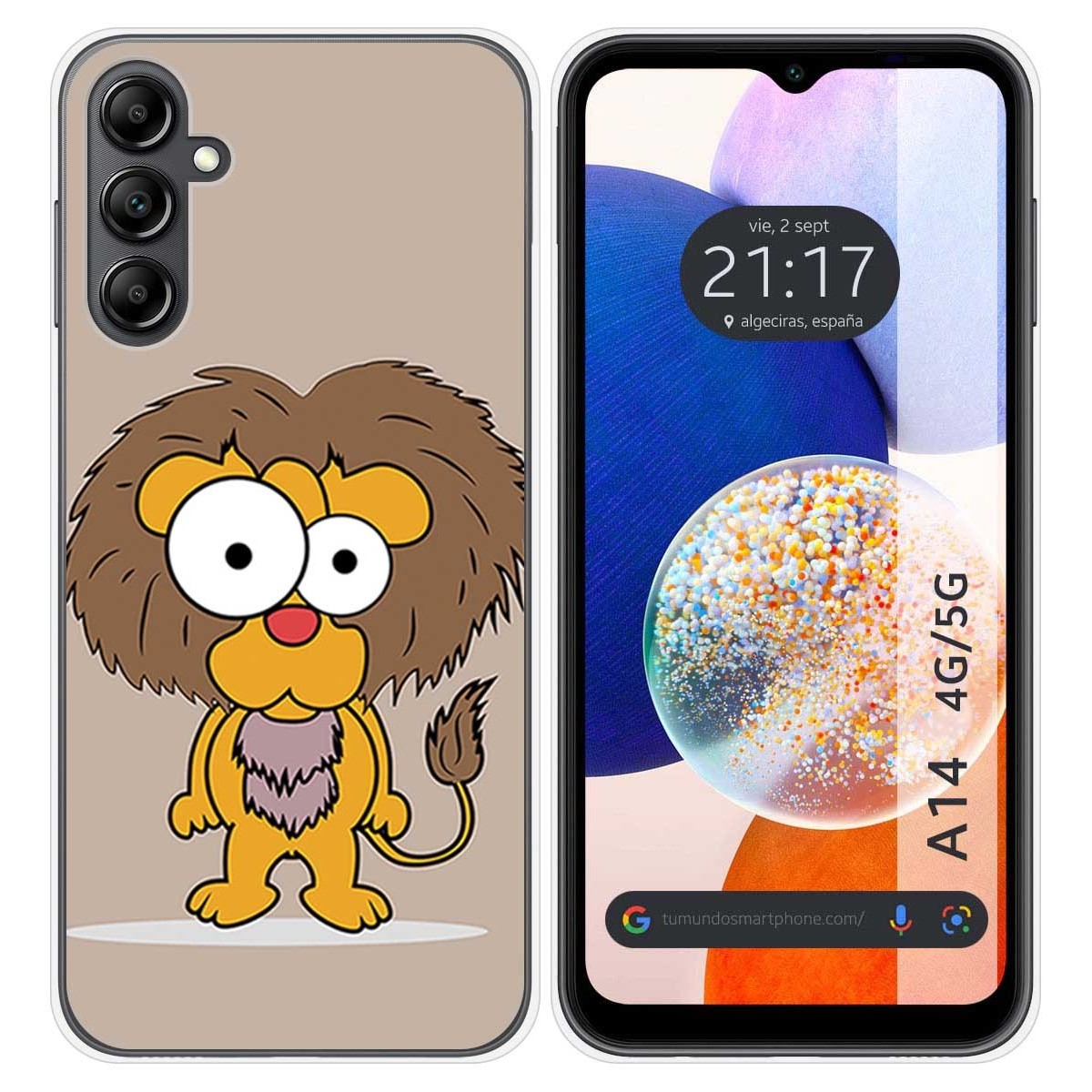 Funda Silicona para Samsung Galaxy A14 4G / 5G diseño Leon Dibujos