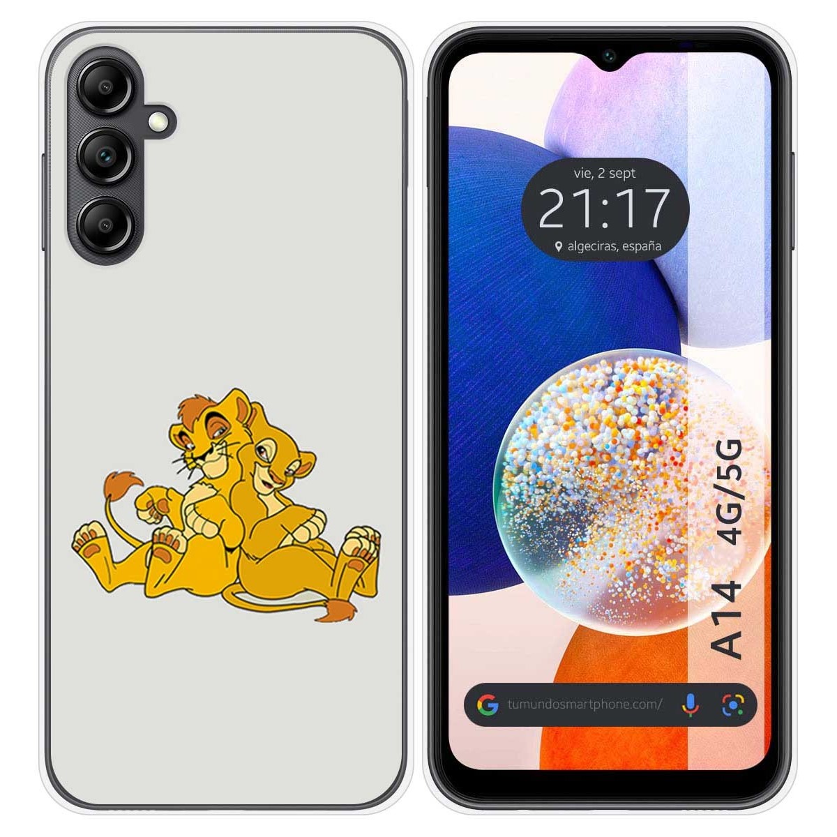 Funda Silicona para Samsung Galaxy A14 4G / 5G diseño Leones Dibujos