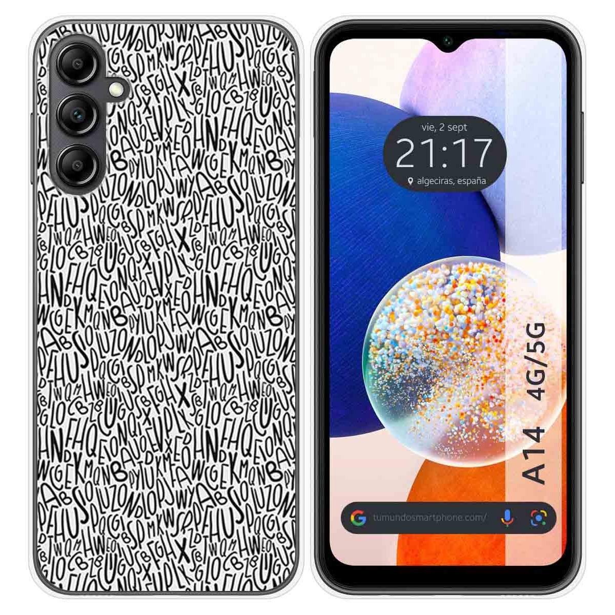 Funda Silicona para Samsung Galaxy A14 4G / 5G diseño Letras Dibujos