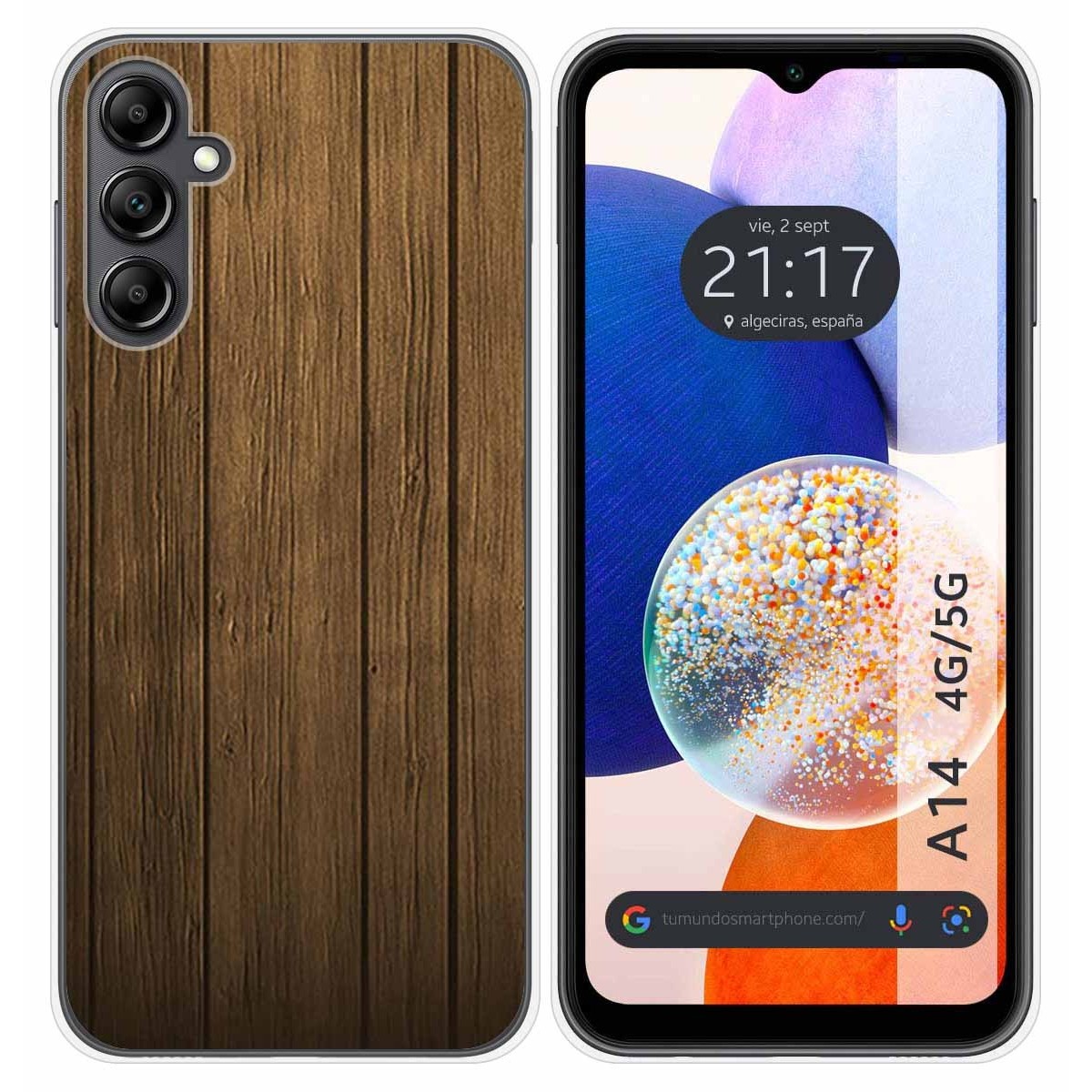 Funda Silicona para Samsung Galaxy A14 4G / 5G diseño Madera Dibujos