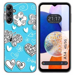 Funda Silicona para Samsung Galaxy A14 4G / 5G diseño Mariposas Dibujos