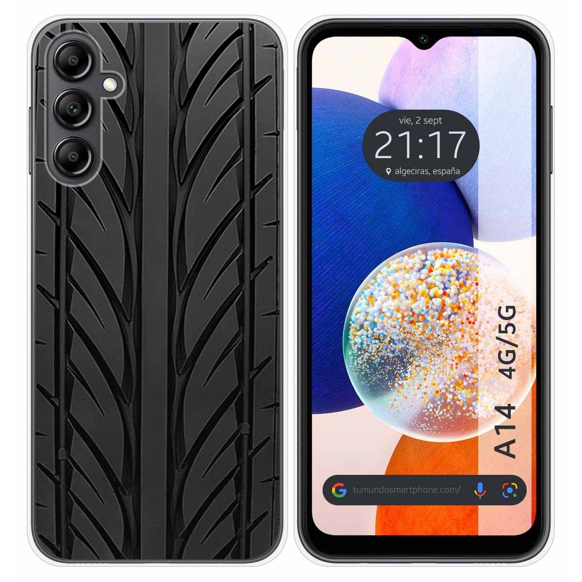 Funda Silicona para Samsung Galaxy A14 4G / 5G diseño Neumatico Dibujos