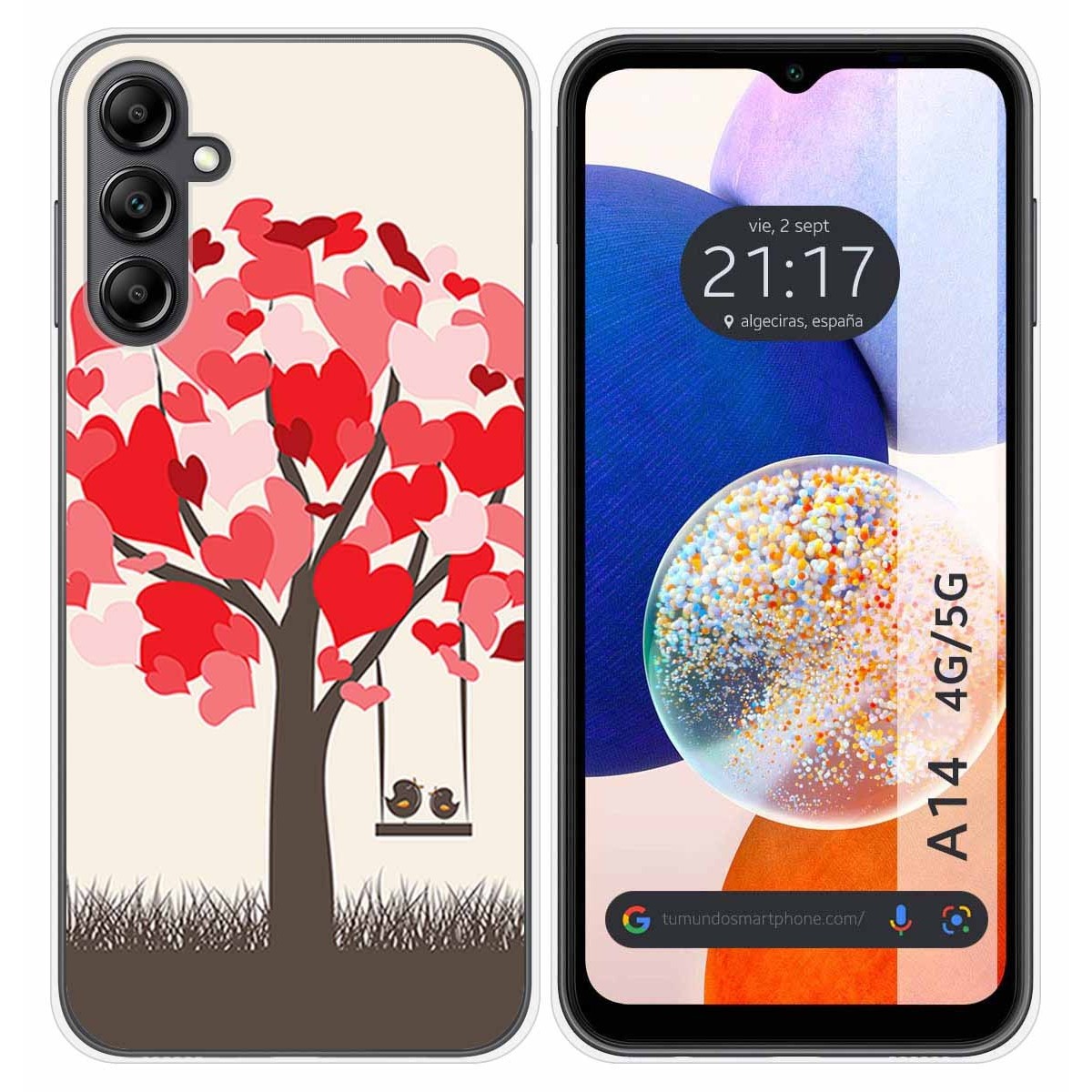 Funda Silicona para Samsung Galaxy A14 4G / 5G diseño Pajaritos Dibujos