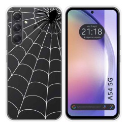 Funda Silicona Transparente para Samsung Galaxy A54 5G diseño Araña Dibujos
