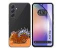Funda Silicona Transparente para Samsung Galaxy A54 5G diseño Bufalo Dibujos