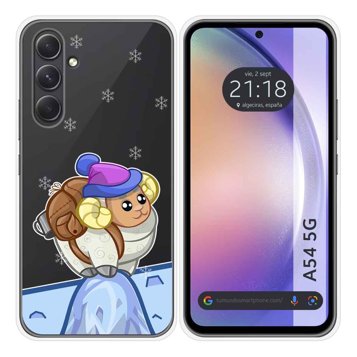 Funda Silicona Transparente para Samsung Galaxy A54 5G diseño Cabra Dibujos