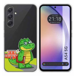 Funda Silicona Transparente para Samsung Galaxy A54 5G diseño Coco Dibujos