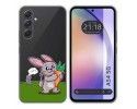 Funda Silicona Transparente para Samsung Galaxy A54 5G diseño Conejo Dibujos