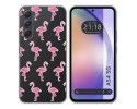 Funda Silicona Transparente para Samsung Galaxy A54 5G diseño Flamenco Dibujos