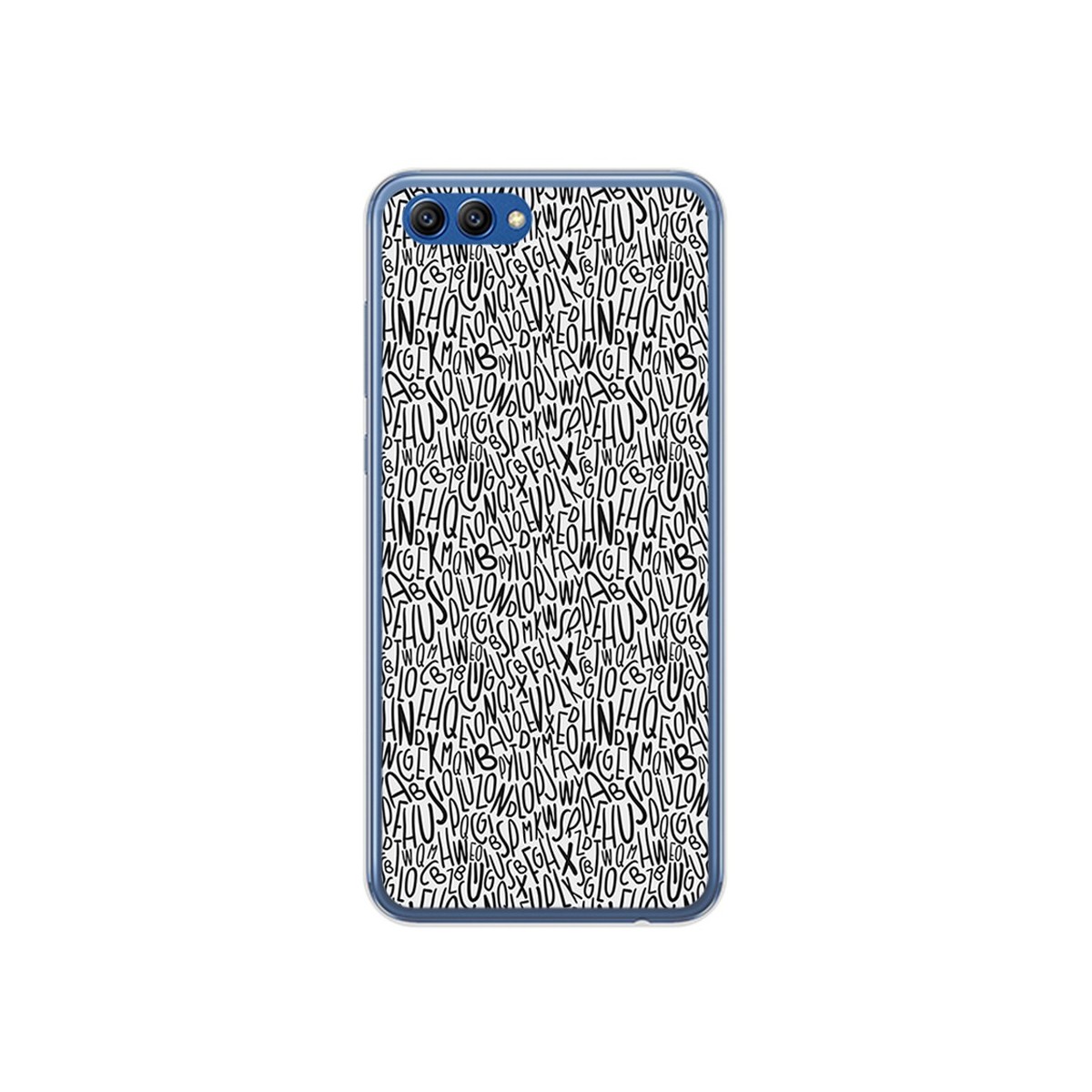 Funda Gel Tpu para Huawei Honor View 10 Diseño Letras Dibujos