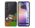 Funda Silicona Transparente para Samsung Galaxy A54 5G diseño Panda Dibujos