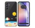 Funda Silicona Transparente para Samsung Galaxy A54 5G diseño Playa Dibujos