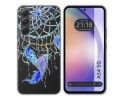 Funda Silicona Transparente para Samsung Galaxy A54 5G diseño Plumas Dibujos