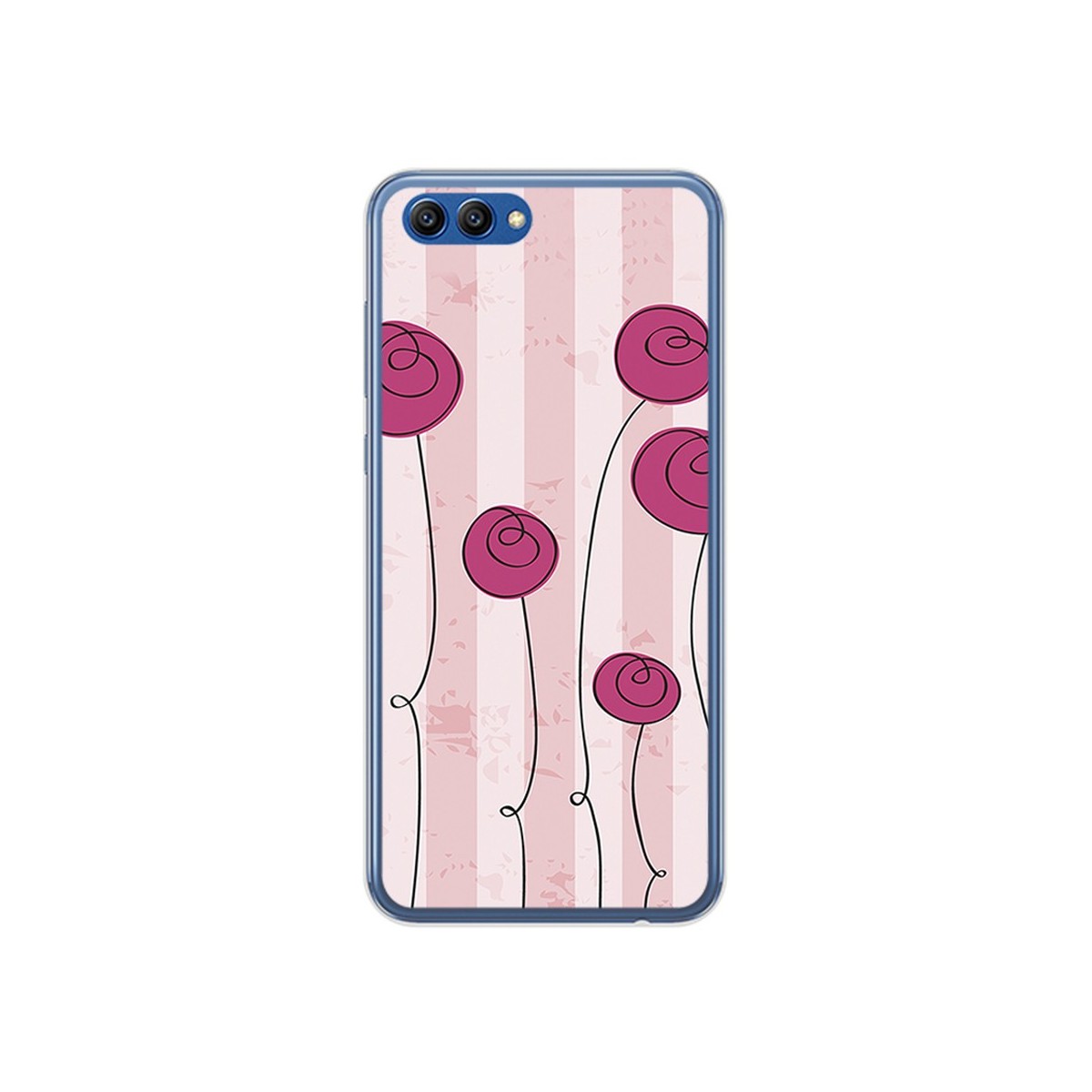 Funda Gel Tpu para Huawei Honor View 10 Diseño Flores Vintage Dibujos