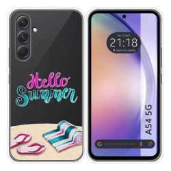 Funda Silicona Transparente para Samsung Galaxy A54 5G diseño Summer Dibujos
