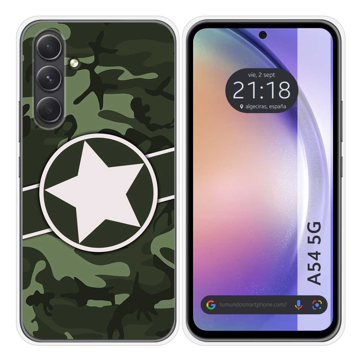 Funda Silicona para Samsung Galaxy A54 5G diseño Camuflaje 01 Dibujos